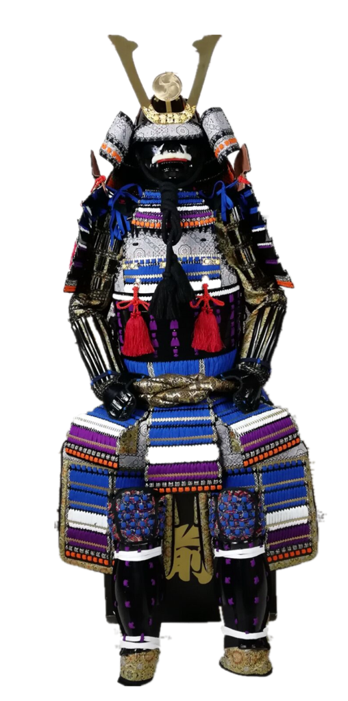 Fine Class Wearable Japanese Armor Suit Rustung Samurai Knotted blue purple laces FI04
