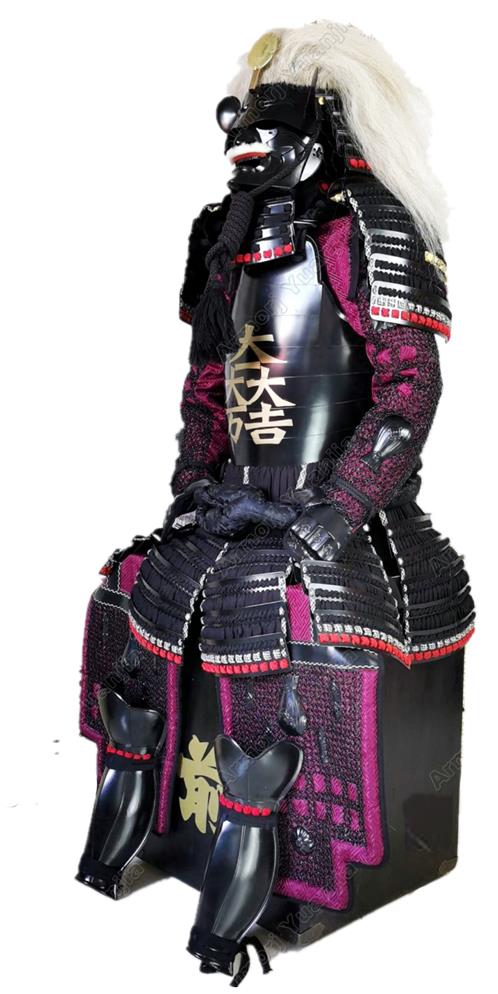 H20 black laces Yoshio Ishida white hair helmet High Class Collected Wearable Japanese Rustung Samurai Armor Suit