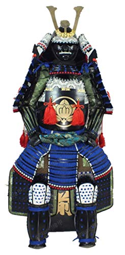 Wearable Japanese Armor Suit Rustung Samurai Black & Blue Knotted O03