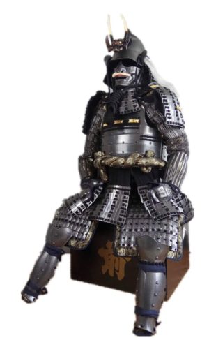 Fine Class Wearable Japanese Armor Suit Rustung Samurai Ghost Silver Toyotomi F03
