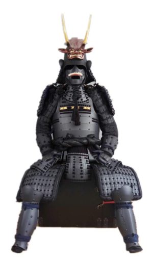 Fine Class Wearable Japanese Armor Suit Rustung Samurai Ghost Black Tokugawa Daku Akuma F02
