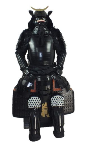 Wearable Japanese Armor Suit Rustung Samurai Iron Silk Black O11