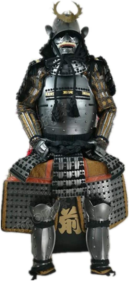 Wearable Japanese Armor Suit Rustung Samurai Dark silver O09