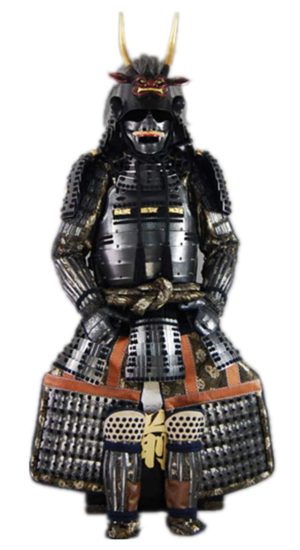 Collected Wearable Japanese Rustung Samurai Armor Suit Black Silver Ghost H07