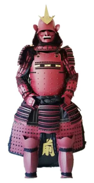 Wearable Japanese Armor Suit Rustung Samurai Iron Silk Sword Red O10