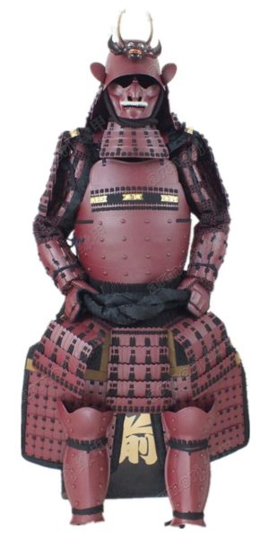 Wearable Japanese Armor Suit Rustung Samurai Red Black laces Akai Oni O001